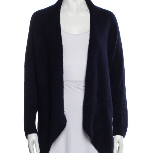 Aeron 100% Cashmere Open Front Cardigan/Sweater Small Navy - Picture 1 of 9